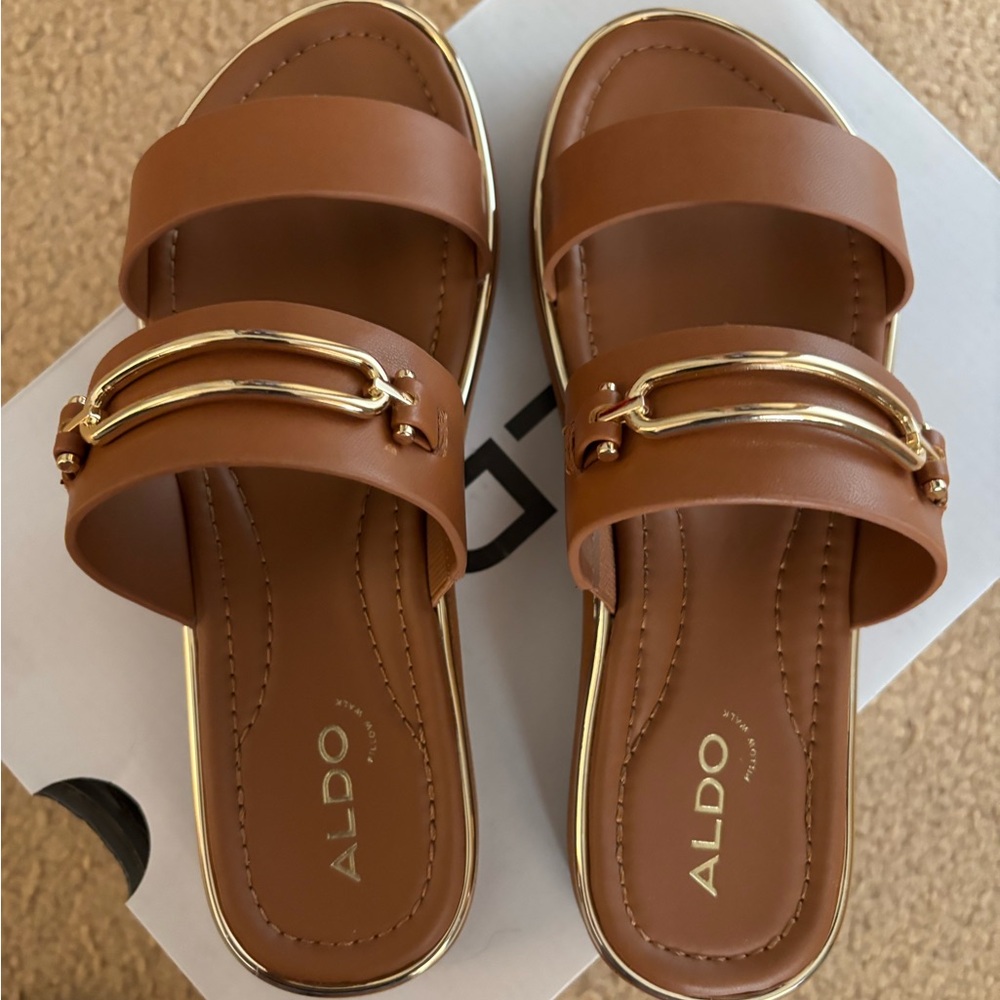 Aldo Brown Sandals with Minimalist Design